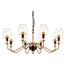 Полилей Armand 8xE14 Aged Brass Plated & Charcoal Black Paint Elstead Lighting DL-ARMAND8-AB | Osvetlenieto.bg