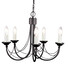 Полилей Carisbrooke 5xE14 Black Elstead Lighting CB5-BLACK | Osvetlenieto.bg