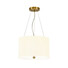 Полилей Pearce14 3xE27 Aged Brass Ceiling Pan Aged Brass Ivory Shade Designer's Lightbox DL-PEARCE14-3LT-IV-AB | Osvetlenieto.bg