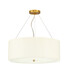Полилей Pearce22 5xE27 Aged Brass Ceiling Pan Aged Brass Ivory Shade Designer's Lightbox DL-PEARCE22-5LT-IV-AB | Osvetlenieto.bg