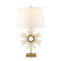 Настолна лампа Sun King 1xE27 Distressed Gold Cream Shade Gilded Nola GN-SUN-KING-TL | Osvetlenieto.bg