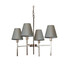 Полилей Lucerne 4xE14 Brushed Nickel Grey Shades Elstead Lighting LUCERNE-4xE14 | Osvetlenieto.bg