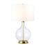 Настолна лампа Orb 1xE27 Aged Brass White Shade Elstead Lighting ORB-CLEAR-AB-WHT | Osvetlenieto.bg