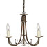 Полилей Minster 3xE14 Black Gold Patina Elstead Lighting MN3-BLK-GOLD | Osvetlenieto.bg