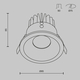 LED Луна за баня за вграждане Zoom DL034-L12W4K-D-B Maytoni 12W 4000K IP65 | Osvetlenieto.bg