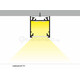 Черен LED профил LINEA20 EF/TY 2000 открит монтаж комплект | Osvetlenieto.bg
