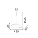 LED Полилей GEMINI SP D042 ON-OFF OTTONE 3000K 247243 Ideal Lux | Osvetlenieto.bg