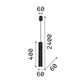 Полилей LOOK SP1 ROUND D60 H400 BRUNITO 141794 Ideal Lux 1xGU10 | Osvetlenieto.bg