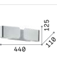 Аплик CLIP AP2 SMALL ORO 088266 Ideal Lux 2xE27 | Osvetlenieto.bg