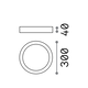 LED Плафон UNIVERSAL PL D30 ROUND 3000K 138619 Ideal Lux | Osvetlenieto.bg