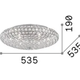 Плафон KING PL9 ORO 073262 Ideal Lux 9xG9 | Osvetlenieto.bg