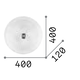 Плафон SHELL PL3 TRASPARENTE 008608 Ideal Lux 3xE27 | Osvetlenieto.bg