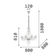 Полилей AMADEUS SP8 168777 Ideal Lux 8xE14 | Osvetlenieto.bg