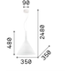 Полилей COCKTAIL SP1 BIG BIANCO 074313 Ideal Lux 1xE27 | Osvetlenieto.bg