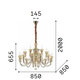 Полилей STRAUSS SP18 140629 Ideal Lux 18xE14 | Osvetlenieto.bg
