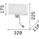 Аплик HOTEL AP2 BIANCO 035949 Ideal Lux 2xE27/LED | Osvetlenieto.bg