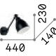 Аплик NEWTON AP1 NERO 027852 Ideal Lux 1xE27 | Osvetlenieto.bg
