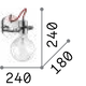 Аплик RADIO AP1 BIANCO 119465 Ideal Lux 1xE27 | Osvetlenieto.bg