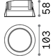 LED Луна за баня за вграждане BASIC FI ACCENT 10W 3000K 193458 Ideal Lux | Osvetlenieto.bg