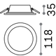 LED Луна за вграждане GROOVE FI 10W ROUND 4000K 147666 Ideal Lux | Osvetlenieto.bg
