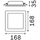 LED Луна за вграждане GROOVE FI 20W SQUARE 3000K 124001 Ideal Lux | Osvetlenieto.bg
