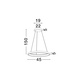 LED Полилей OVIA 9695701 NovaLuce 48W CCT 2700K-4000K Triac Dimmable | Osvetlenieto.bg