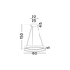 LED Полилей OVIA 9695704 NovaLuce 61W CCT 2700K-4000K Triac Dimmable | Osvetlenieto.bg