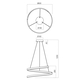 LED Полилей Scroll 01-4013 Redo 38W CCT 3000K-4000K-6000K | Osvetlenieto.bg