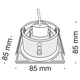 Черна  квадратна луна за баня Zoom Maytoni DL033-2-01B GU10 IP65 | Osvetlenieto.bg