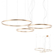 LED Полилей ORBIT 01-1925-TRIAC Redo 163W 4000K D1000+800+600 BRASS | Osvetlenieto.bg