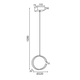 LED Пендел EUCLID-3 V28LEDP22WH Aca Lighting 8W 3000K | Osvetlenieto.bg