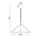 LED модерен полилей MAGNETO JNBP48LED65WH Aca Lighting 48W 3000K 4320 lm | Osvetlenieto.bg