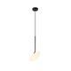 LED Пендел ZAMBELIS 20254 PENDANT LIGHT MATT OPAL WHITE GLASS & BLACK METAL 5W 3000K | Osvetlenieto.bg