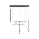 LED Полилей ZAMBELIS 2001 PENDANT LIGHT ALUMINIUM-METAL-ACRYLIC BLACK&GOLD 38W 3000K | Osvetlenieto.bg