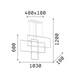 LED Полилей FRAME SP RETTANGOLO BIANCO 3000K 253589 Ideal Lux | Osvetlenieto.bg