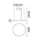 LED Полилей ORACLE SLIM SP D090 ROUND 3000K ON-OFF BI 229478 Ideal Lux | Osvetlenieto.bg