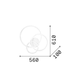 LED Плафон FRAME PL CERCHIO NERO 3000K 269825 Ideal Lux | Osvetlenieto.bg