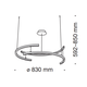 LED Полилей Line MOD054PL-L52B4K Maytoni 52W 4000K | Osvetlenieto.bg
