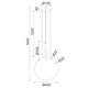 LED Полилей VENUS ZM31LEDP40BR Aca Lighting 24W 3000K | Osvetlenieto.bg