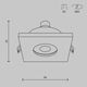 Сребриста квадратна луна за баня Stark DL083-01-GU10-SQ-S Maytoni 1xGU10 IP65 | Osvetlenieto.bg