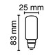 E14 4W 2700K Radium LED Filament крушка 470lm T26 | Osvetlenieto.bg