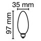 E14 4.2W 3000K Radium LED крушка Filament Матова 470lm B35 | Osvetlenieto.bg