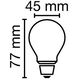E27 4.2W 3000K Radium LED крушка Filament Матова 470lm P45 Mini-Ball | Osvetlenieto.bg
