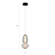 LED Полилей Gastel PND-74937-2-BK Italux 8W 3000K | Osvetlenieto.bg