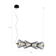 LED Полилей Sanke PND-63849-4-BK Italux 15W 3000K | Osvetlenieto.bg