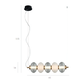 LED Полилей Testa PND-84938-4-BK Italux 19W 3000K | Osvetlenieto.bg