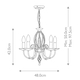 Полилей Aegean 5xE14 Polished Nickel Elstead Lighting AG5-POL-NICKEL | Osvetlenieto.bg