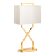 Настолна лампа Cross 1xE27 Polished Gold with Ivory Shade Elstead Lighting CROSS-TL-IVORY | Osvetlenieto.bg