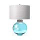 Настолна лампа Kara 1xE27 Blue Polished Nickel and Blue Glass Elstead Lighting DL-KARA-TL-BLUE | Osvetlenieto.bg