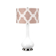 Настолна лампа Milo 1xE27 Polished Nickel White Pink Elstead Lighting MILO-PN-TL-OVTH | Osvetlenieto.bg